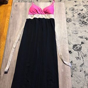 Ci Sono Pink and Black Halter Dress